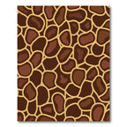 Rich Brown Giraffe Spot Pattern Rug