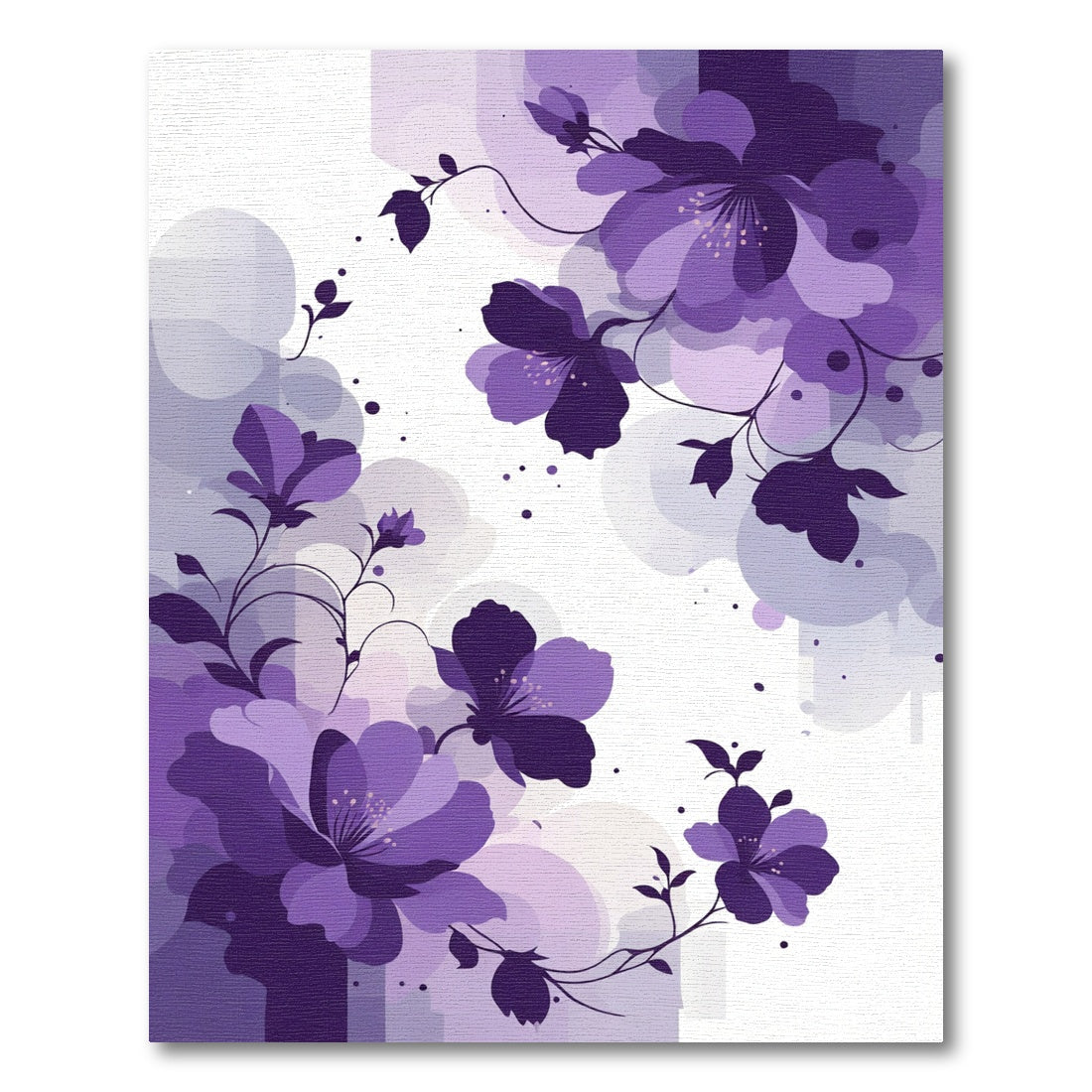 Fuchsia Floral Swirl Silhouette Rug