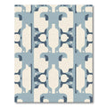 Geometric Abstract Arrangement Light Blue Rug