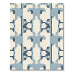 Geometric Abstract Arrangement Light Blue Rug