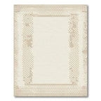 Neutral Tonal Dot Border Frame Rug