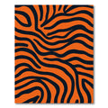 Orange Black Wavy Animal Print Rug