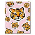 Whimsical Orange Tiger Face Collage Rug