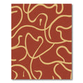 Terracotta And Ochre Abstract Swirl Rug