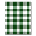 Forest Green White Gingham Checkered Rug