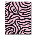 Pink Black Swirl Abstract Rug