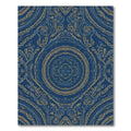 Deep Blue Golden Mandala Rug
