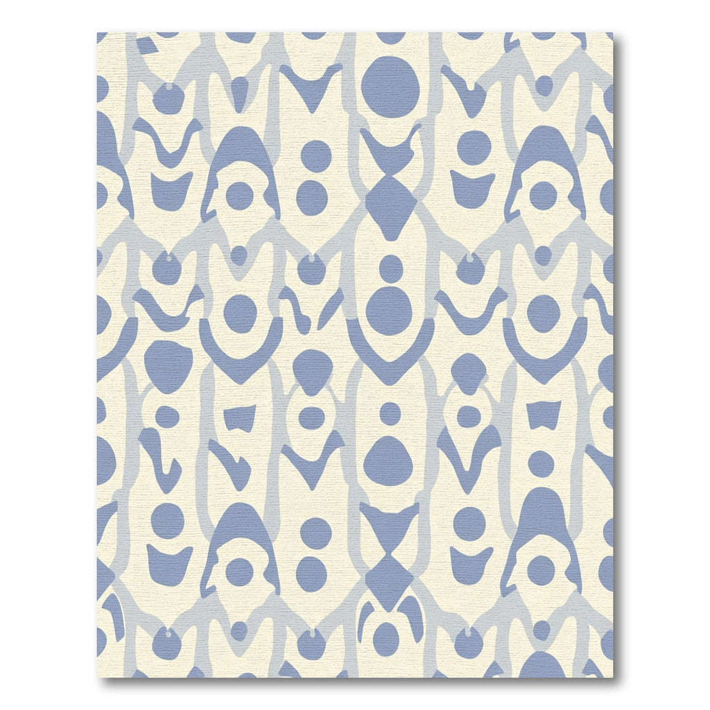 Pale Blue Organic Vertical Stripe Rug
