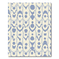 Pale Blue Organic Vertical Stripe Rug