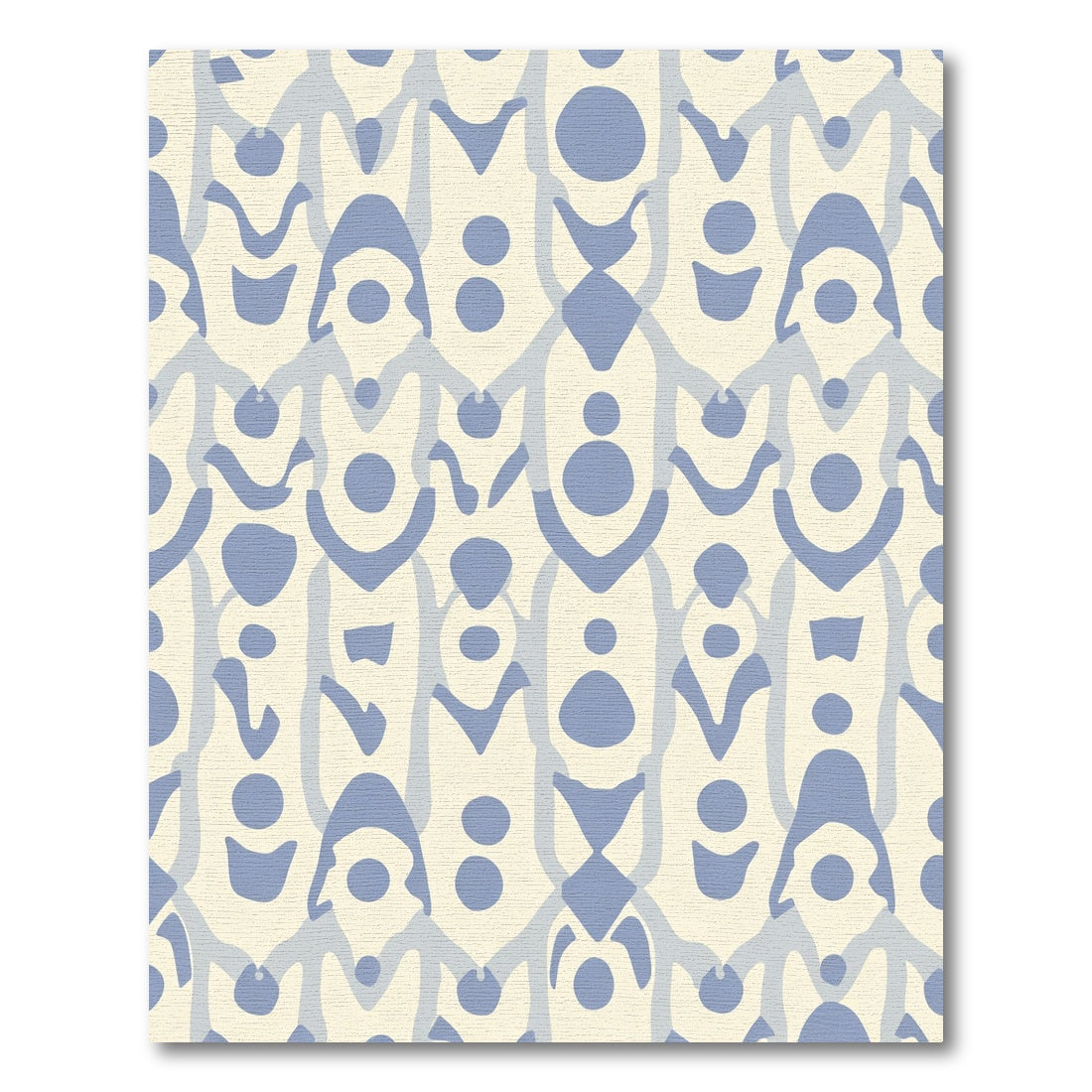 Pale Blue Organic Vertical Stripe Rug