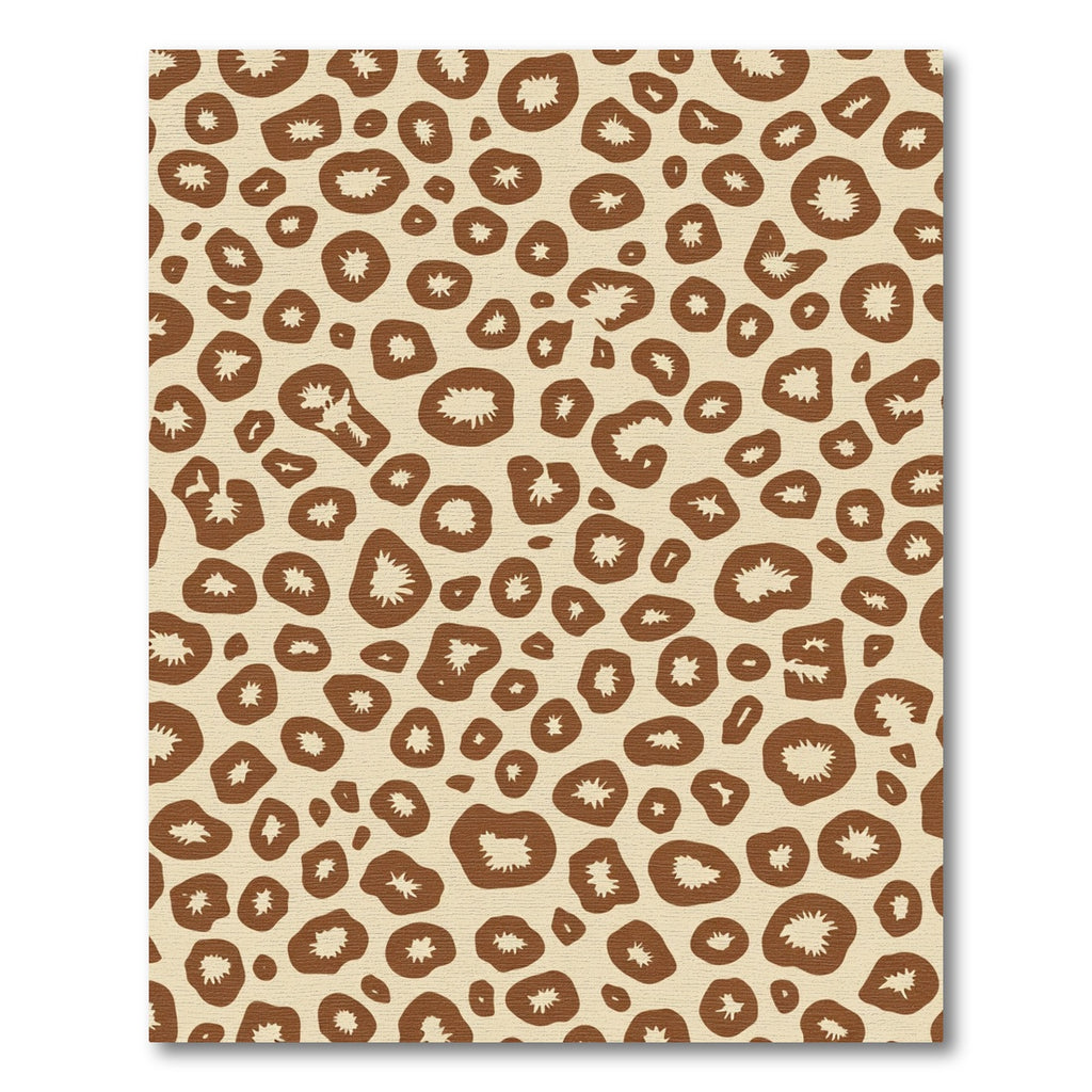 Brown Leopard Spots Abstract Rug