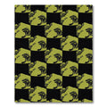 Olive Green Abstract Swirl Composition Rug