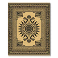 Gold Black Sunburst Crest Rug