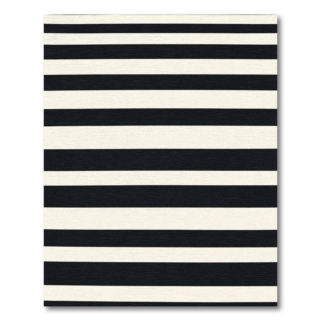 Bold Black White Linear Overlay Rug