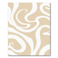 Cream Swirl Amorphous Curving Lines Rug