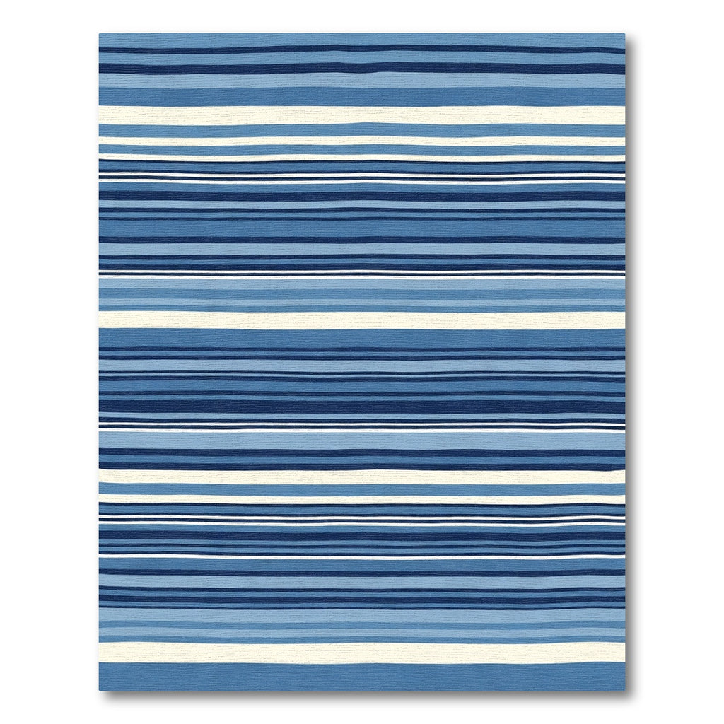 Classic Blue Multi Stripe Rug