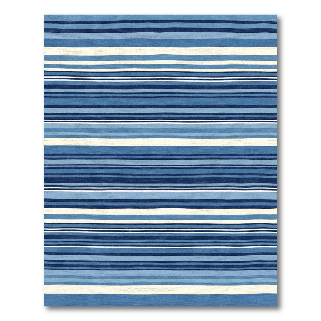 Classic Blue Multi Stripe Rug