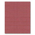 Crimson Linen Weave Grid Rug