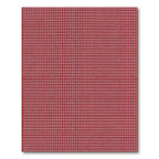 Crimson Linen Weave Grid Rug