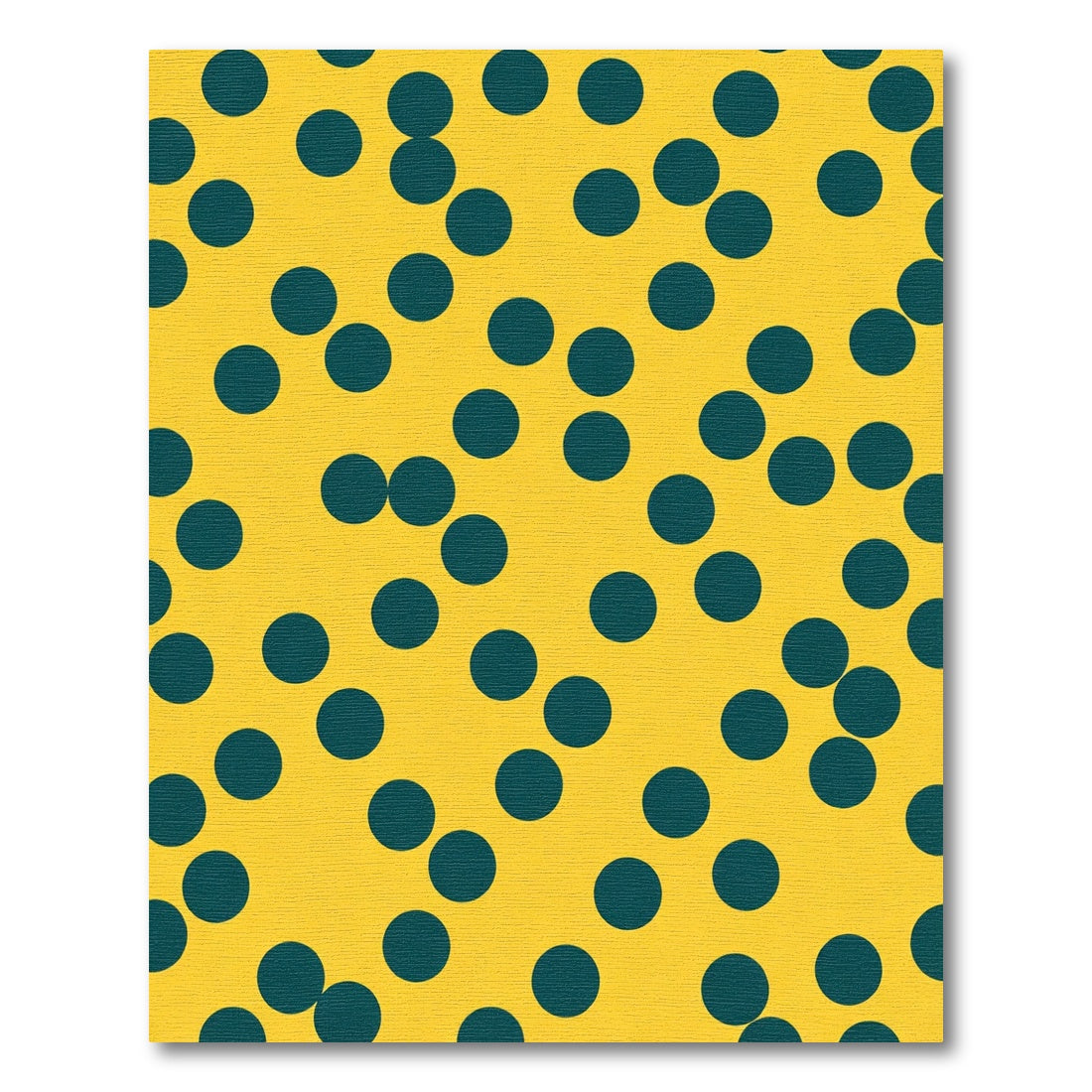 Golden Yellow Teal Polka Dot Scatter Rug