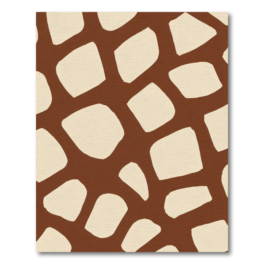 Brown Beige Animal Spots Rug