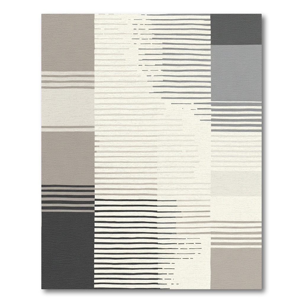Neutral Tones Abstract Horizontal Lines Rug