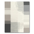 Neutral Tones Abstract Horizontal Lines Rug