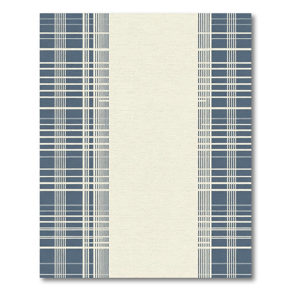 Classic Blue and White Plaid Rug