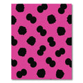 Hot Pink Black Duo Dot Rug