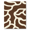 Brown Cream Organic Flow Abstract Rug
