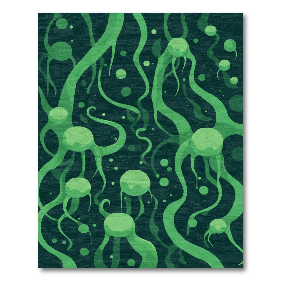 Verdant Organic Tendril Swirls Rug
