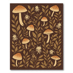 Earthy Mushroom Beetle Foliage Rug