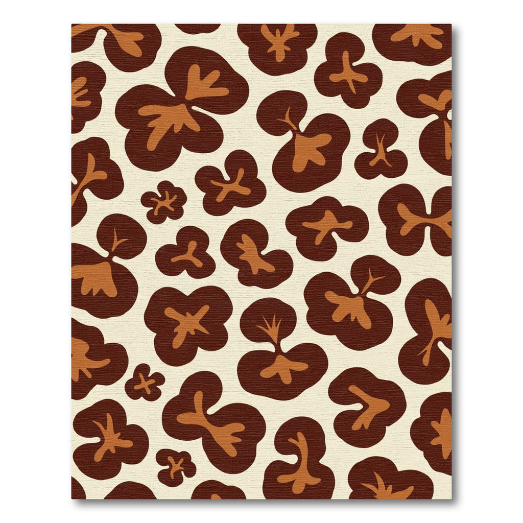 Brown Organic Abstract Blobs Rug