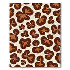 Brown Organic Abstract Blobs Rug