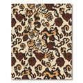 Earthy Abstract Swirl Animal Print Rug