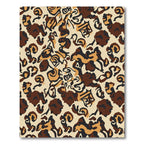 Earthy Abstract Swirl Animal Print Rug