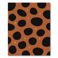 Orange Black Spotty Polka Dot Rug