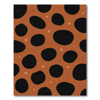 Orange Black Spotty Polka Dot Rug