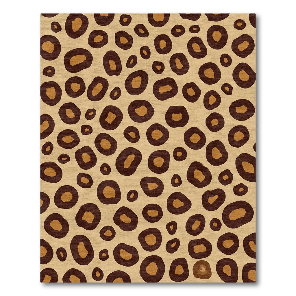 Brown Leopard Print Spots Rug