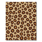 Brown Leopard Print Spots Rug