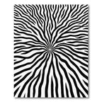 Radial Zebra Stripe Abstract Rug