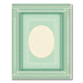 Cool Mint Geometric Layered Circle Rug