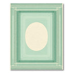 Cool Mint Geometric Layered Circle Rug
