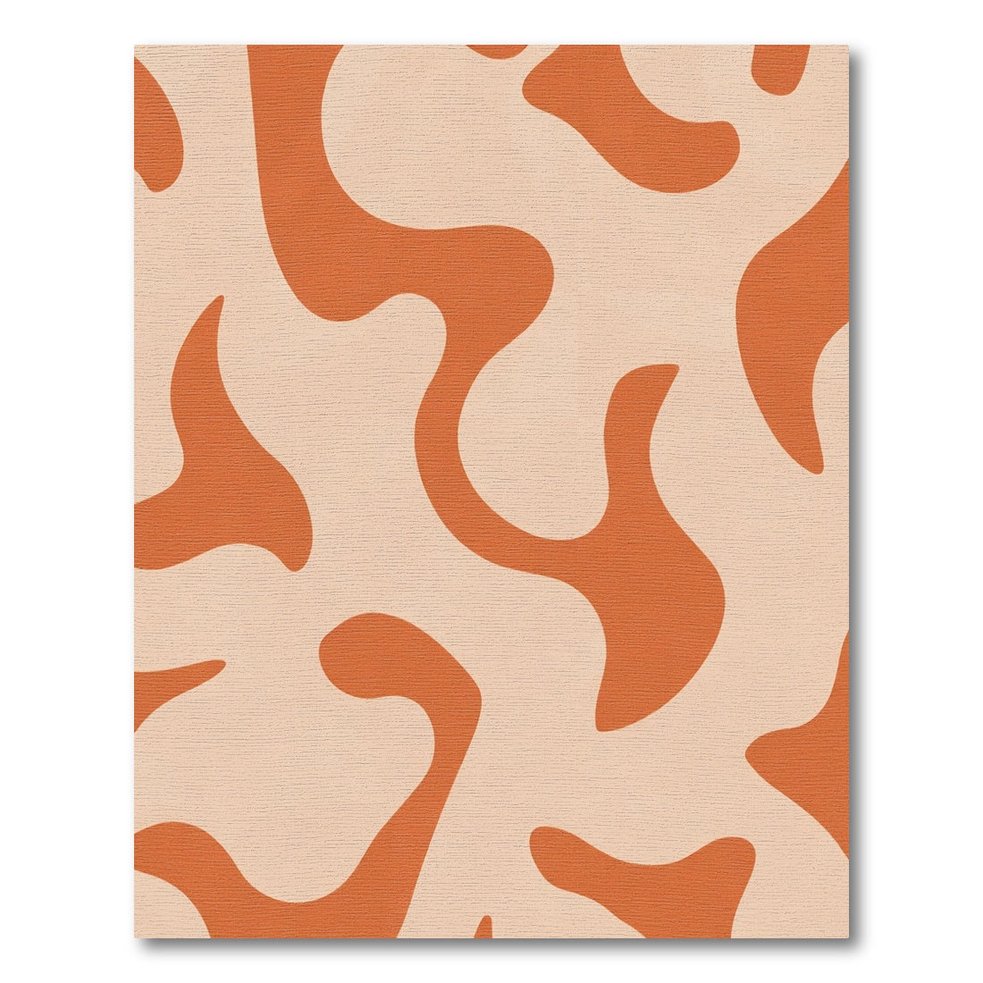 Terracotta Organic Swirl Abstract Rug