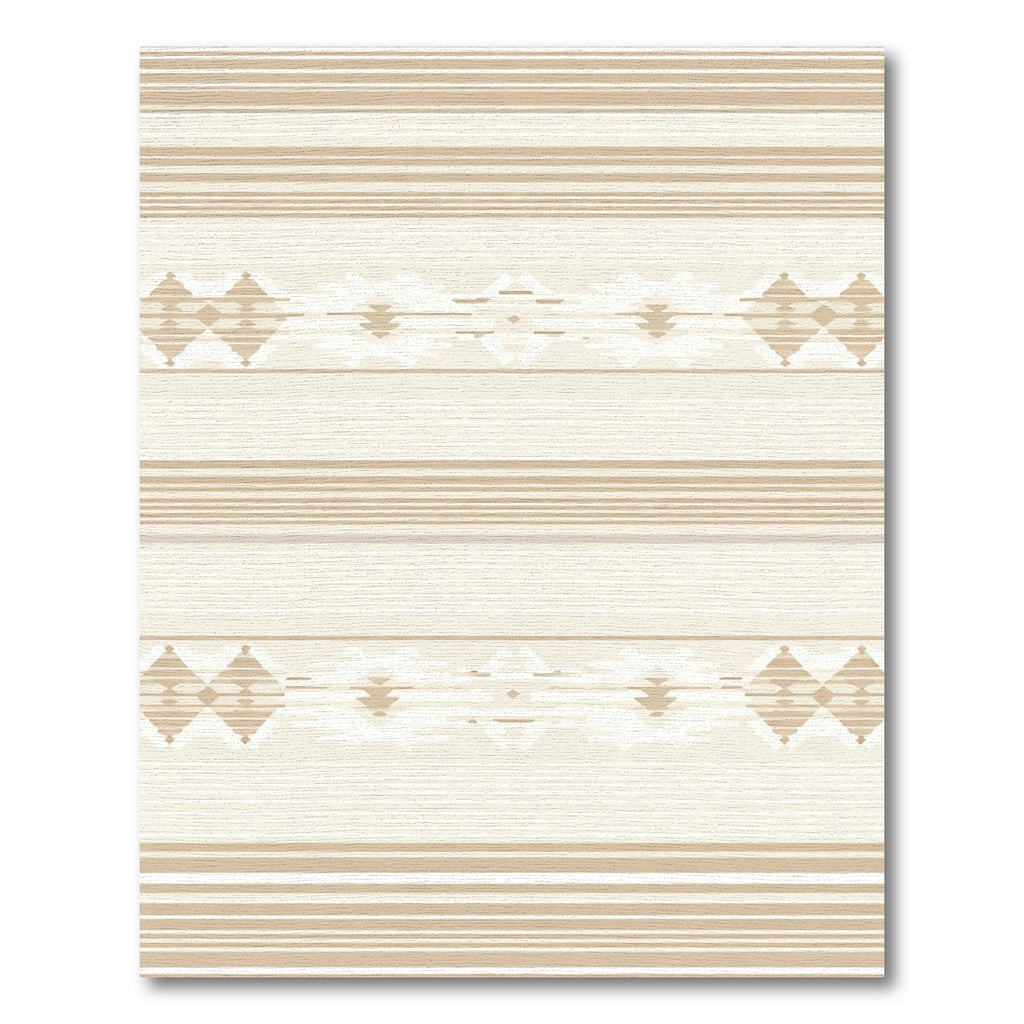 Sandy Beige Geometric Stripe Rug