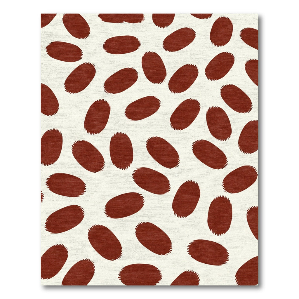 Crimson Ovals Textured Background Rug