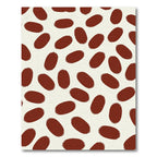 Crimson Ovals Textured Background Rug