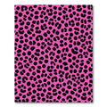 Bright Pink Black Leopard Spots Rug