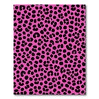 Bright Pink Black Leopard Spots Rug