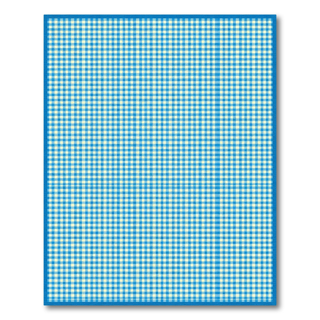 Classic Blue Cream Gingham Check Rug